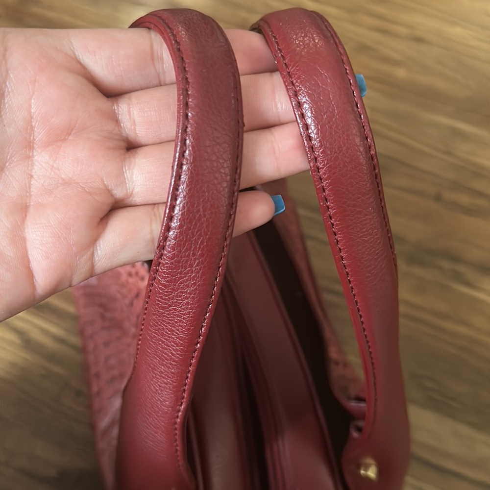 Rodania Crocodile Genuine Leather Bag in Dark Red♥️ - Picture 12 of 17